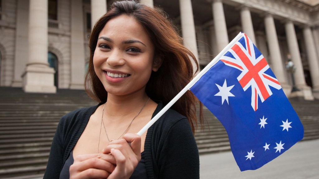 Applicant holding the Australian flag