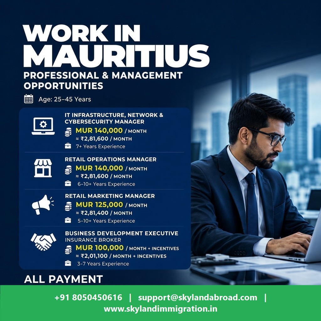 Professional and management work opportunities in Mauritius