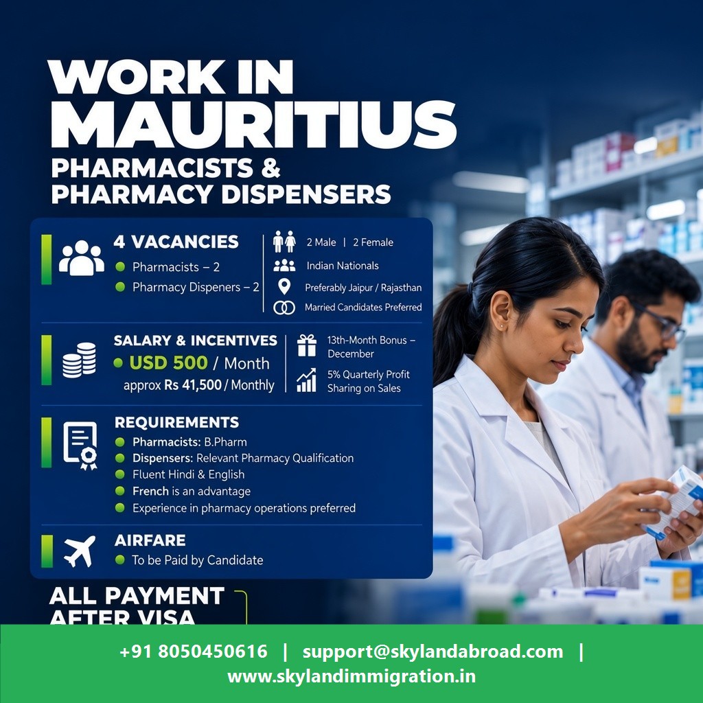 Pharmacist and pharmacy dispenser roles in Mauritius